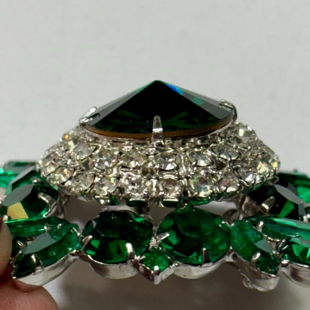 ✨ STUNNING Vintage Unsigned Juliana (DeLizza & Elster) Rhinestone Brooch Pin ✨ - Picture 7 of 8